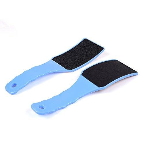 Beautyflier Pack of 2 Handle Curved Double-faced Pedicure Foot File Remover/Skin Corns Callus Remover/Foot Pedicure Kit (Blue) - BeesActive Australia