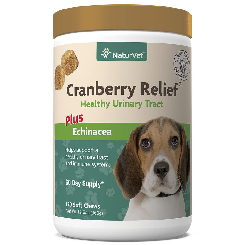NaturVet – Cranberry Relief Plus Echinacea – Helps Support a Healthy Urinary Tract & Immune System 120 Soft Chews - BeesActive Australia