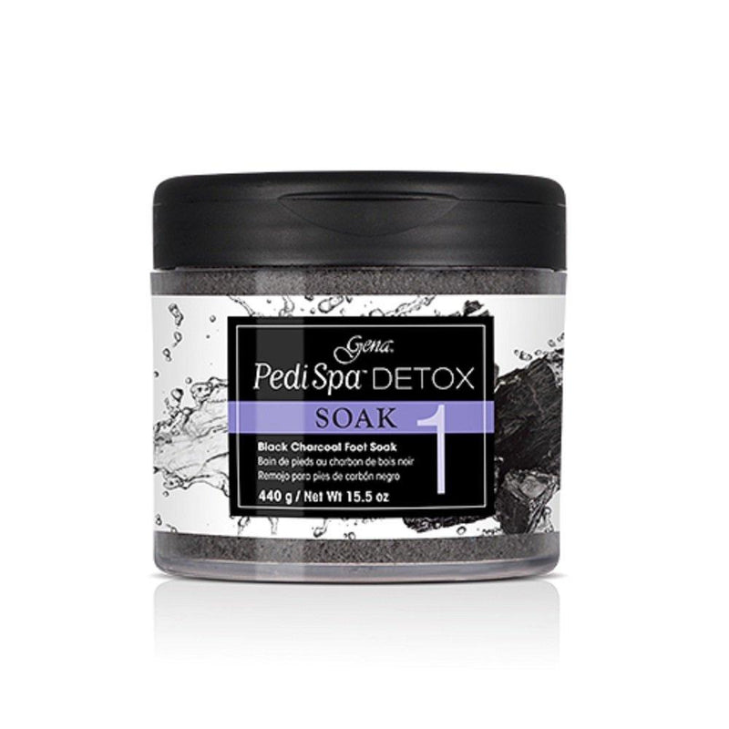 Gena Pedi Spa Detox Black Charcoal Soak 15.5 oz Step 1- Soak - BeesActive Australia