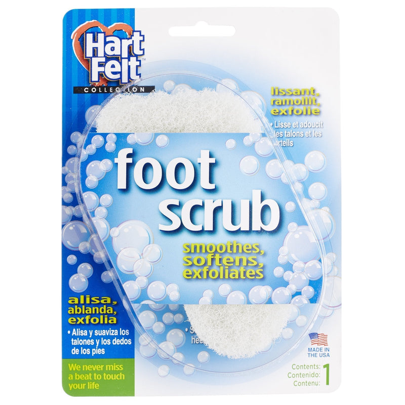 HartFelt, Foot Scrub Foot Sponge Exfoliating Skin Care Pad Made in USA Smooth Heals and Toes for Pedicure Feel, White, 6 Count - BeesActive Australia