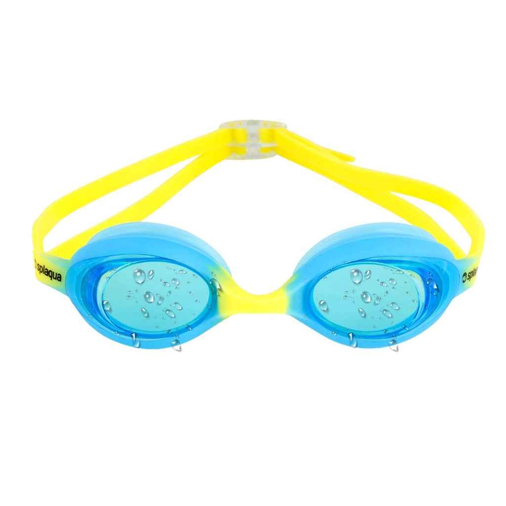 Splaqua Kids Swim Goggles - UV Protection, Anti-Fog Lenses & Adjustable Strap Blue/Yellow - BeesActive Australia