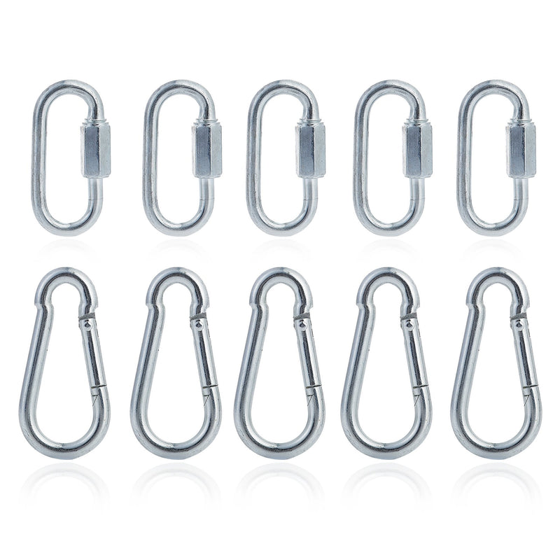 Home Shopping Network Hub New 6 * 60mm Steel Snap Hooks and Quick Links Carabiner Clips - BeesActive Australia