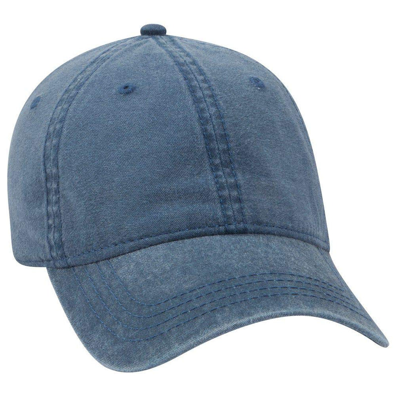 OTTO 6 Panel Low Profile Garment Washed Pigment Dyed Baseball Cap One Size Navy - BeesActive Australia