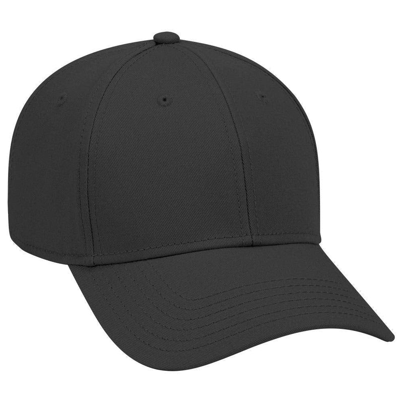 OTTO 6 Panel Low Profile Superior Cotton Twill Cap One Size Black - BeesActive Australia