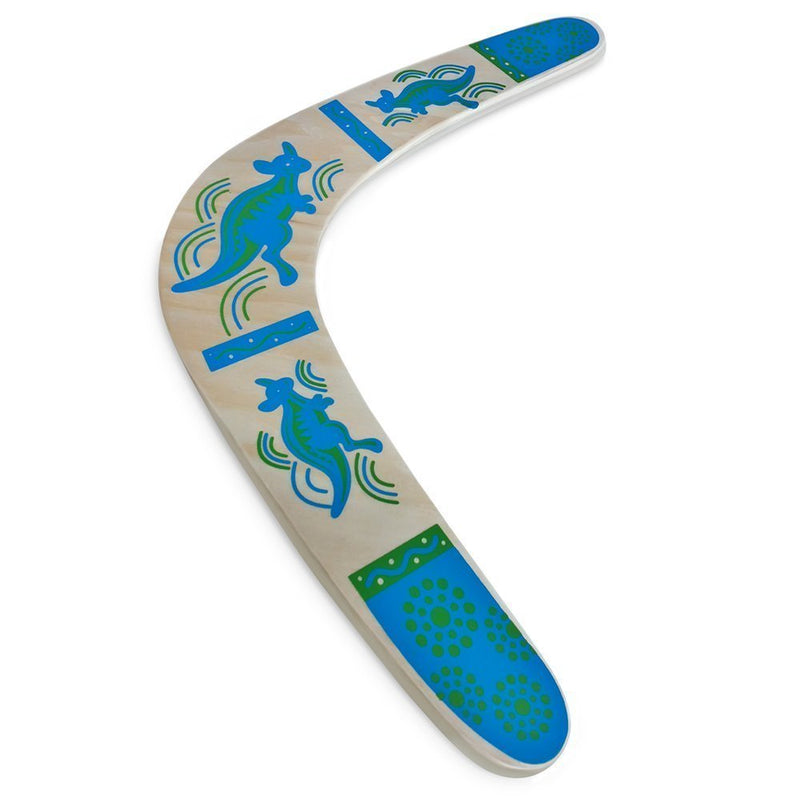 HOMEE Handmade Boomerang Kangaroo Australian Style Maneuver Dart Darts Outdoor Sports Wooden Throwing Equipment（Suit for Kids Over 6 and Adults） The Best Flying Toy Color Blue - BeesActive Australia