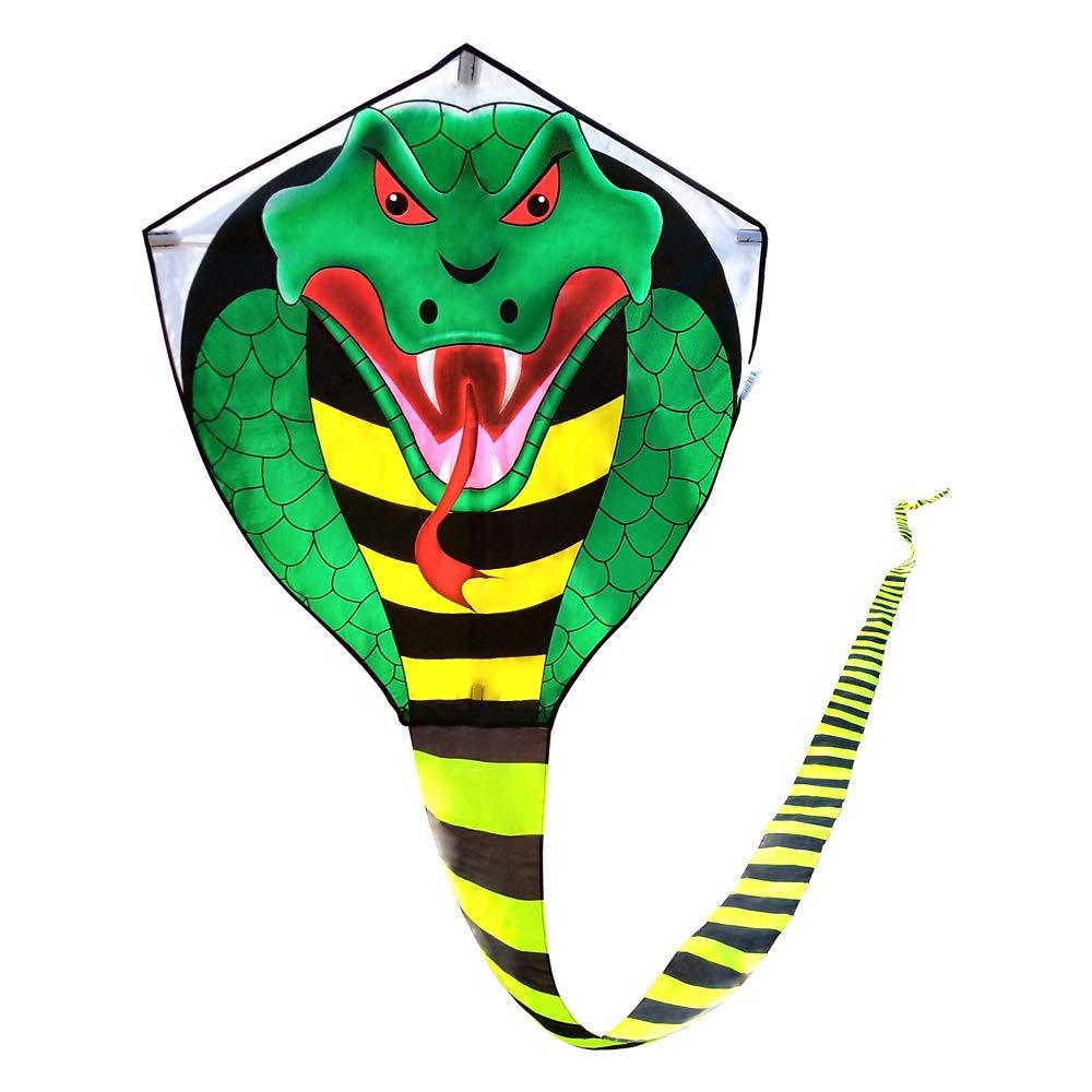 [AUSTRALIA] - Large Cobra Kite for Adults Kids Boys with Super Long Tail (49 ft), Extra Easy to fly, Best Huge Kites for the Beach/Kite Party/Field/Park, It Will Dominate the Sky! 