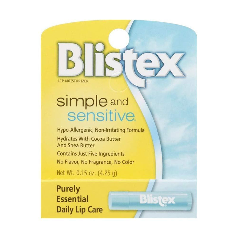 Blistex Simple & Sensitive Lip Moisturizer 0.15 oz (Pack of 4) - BeesActive Australia