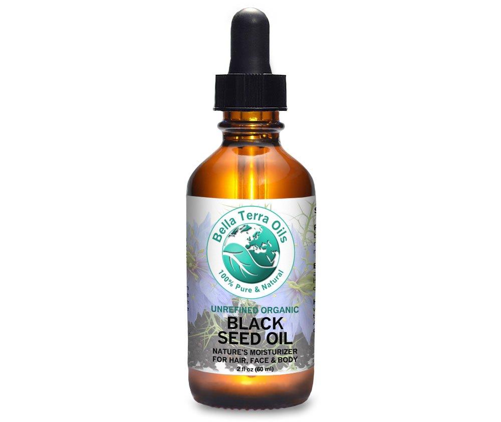 Black Seed Oil 2 oz 100% Pure Cumin Cold-pressed Unrefined - Bella Terra Oils - BeesActive Australia