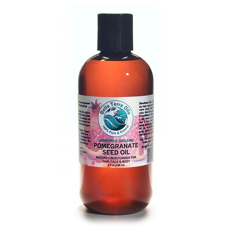 Pomegranate Seed Oil 8 oz 100% Pure Cold-pressed Unrefined Organic - Bella Terra Oils - BeesActive Australia