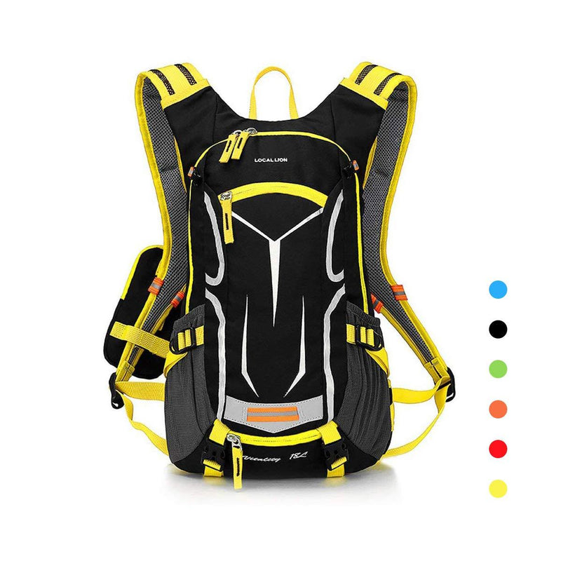 [AUSTRALIA] - LOCALLION Cycling Backpack Biking Daypack For Outdoor Sports Running Breathable Hydration Pack Men Women 18L Yellow2 