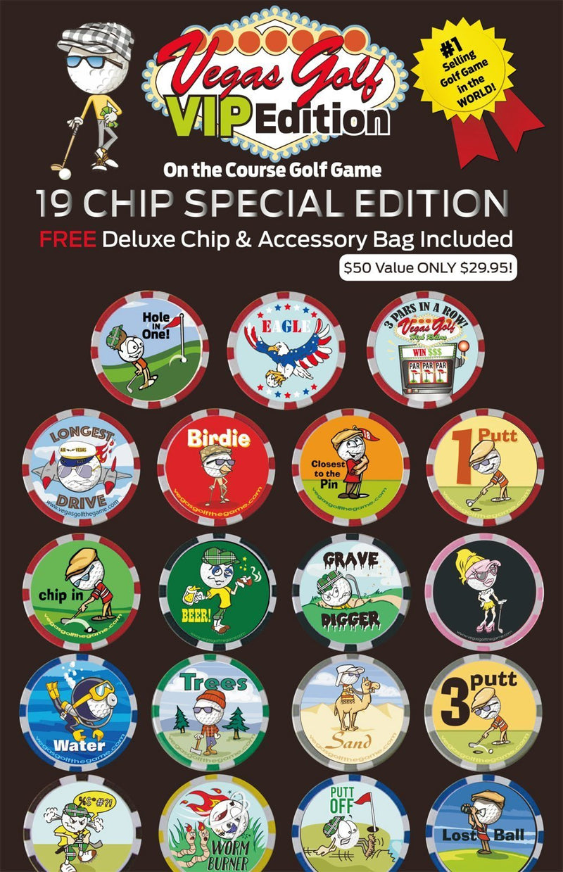 [AUSTRALIA] - Vegas Golf VIP Edition 19 chip Game with Free Deluxe Tee Bag 