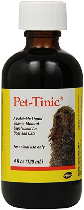 Pfizer Animal Pet-Tinic Vitamin-Mineral Supplement for Dogs and Cats, 4-Ounce by Pfizer Animal - BeesActive Australia