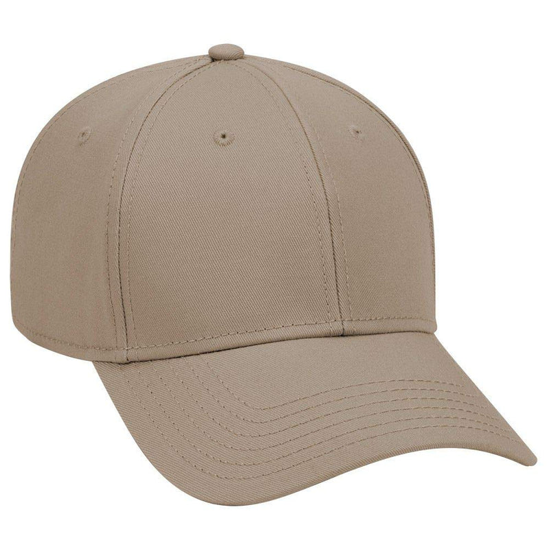 OTTO 6 Panel Low Profile Superior Cotton Twill Cap One Size Dk. Khaki - BeesActive Australia