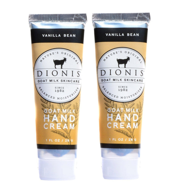 Dionis Goat Milk Hand Cream 2 Piece Travel Gift Set - Vanilla Bean - BeesActive Australia