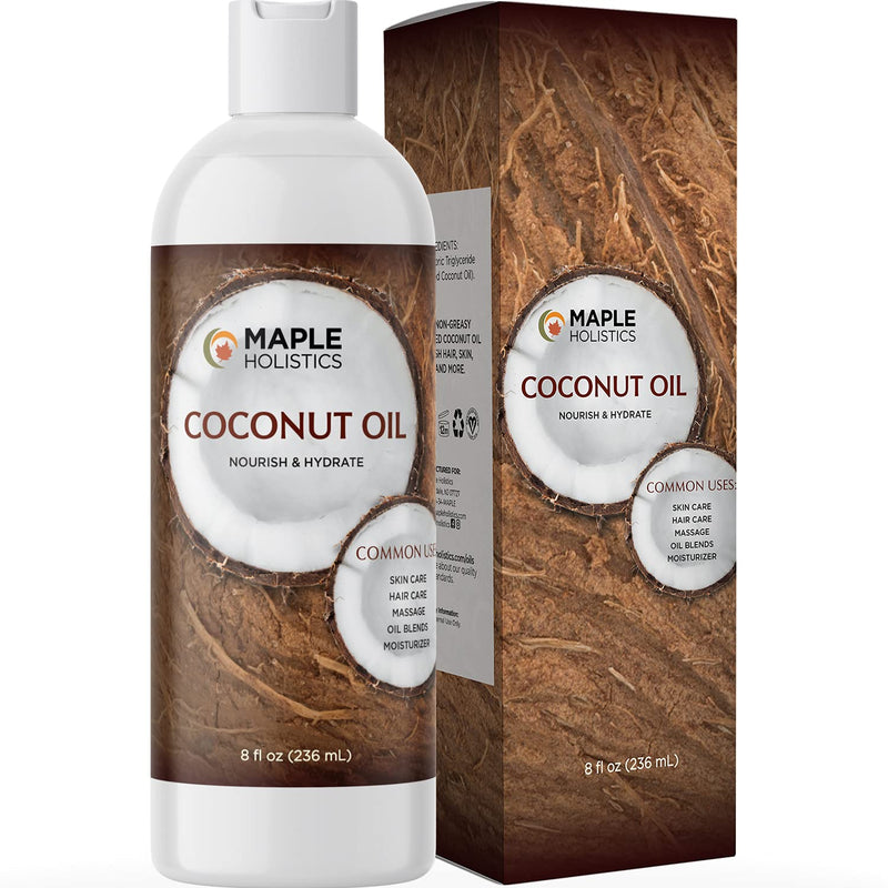 Coconut Oil for Hair Skin and Nails - Fractionated Coconut Oil for Face and Body Oil for Dry Skin and Moisturizing Hair Oil for Dry Hair - Multipurpose Coconut Carrier Oil for Essential Oils Mixing - BeesActive Australia