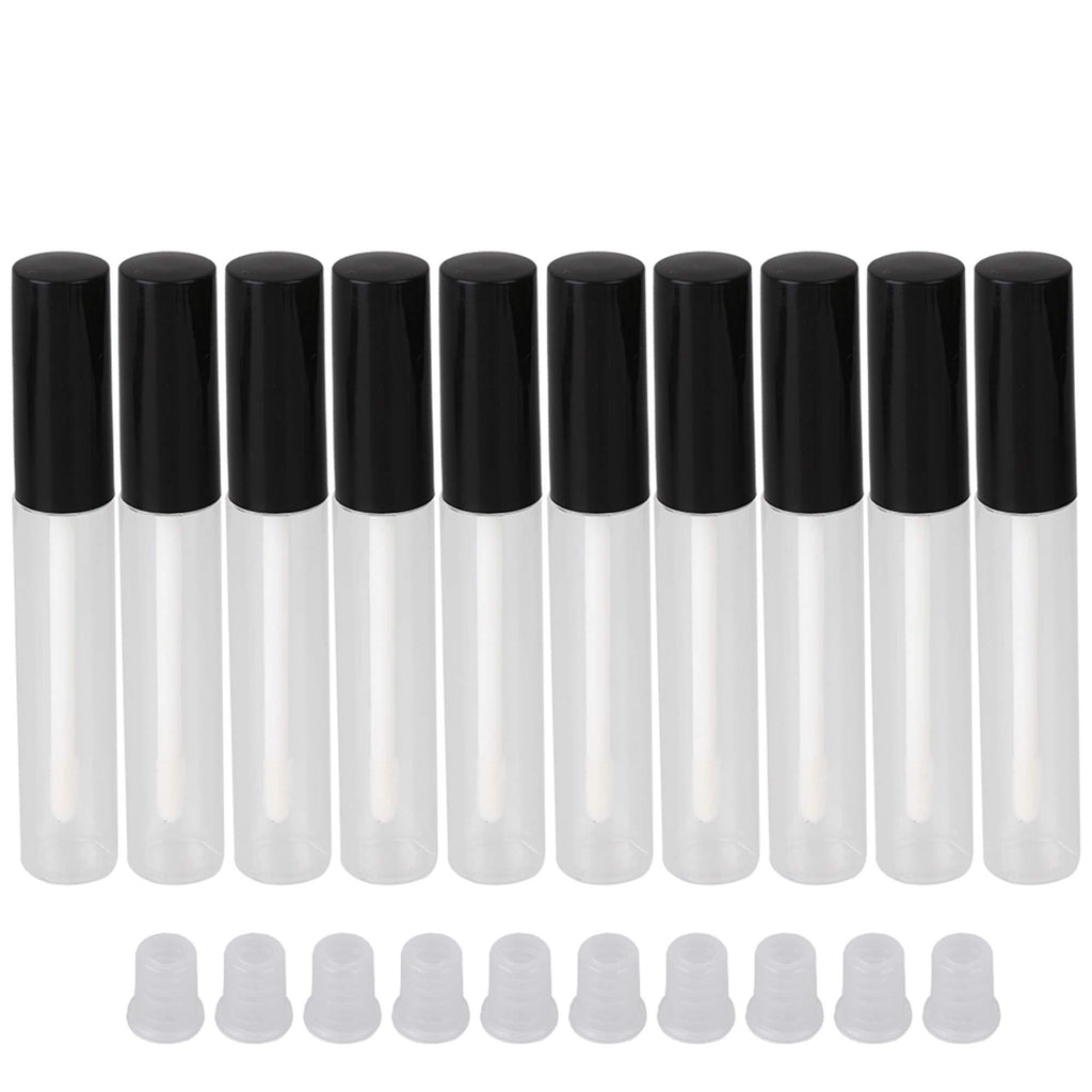 BQLZR 10ML Empty Cylindrical Lip Gloss Tube Plastic Travel Container Pack of 10 - BeesActive Australia