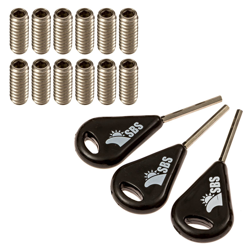 Santa Barbara Surfing SBS Surf Fin Key & Futures Fin Screw (3 Key & 12 Future Screws) - BeesActive Australia