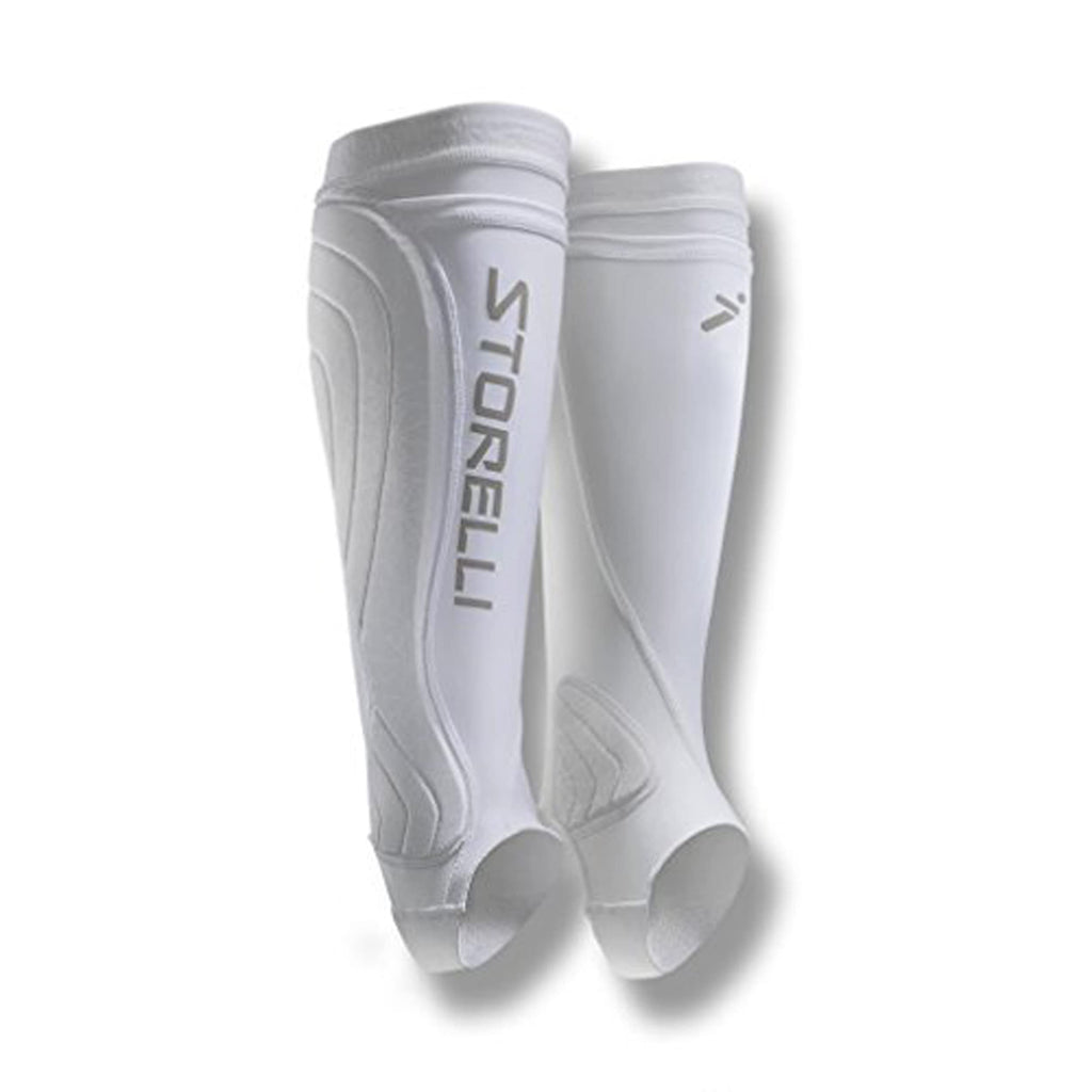 Storelli BodyShield Leg Guards | Protective Soccer Shin Guard Holders | Enhanced Lower Leg and Ankle Protection | White | Youth Large - BeesActive Australia