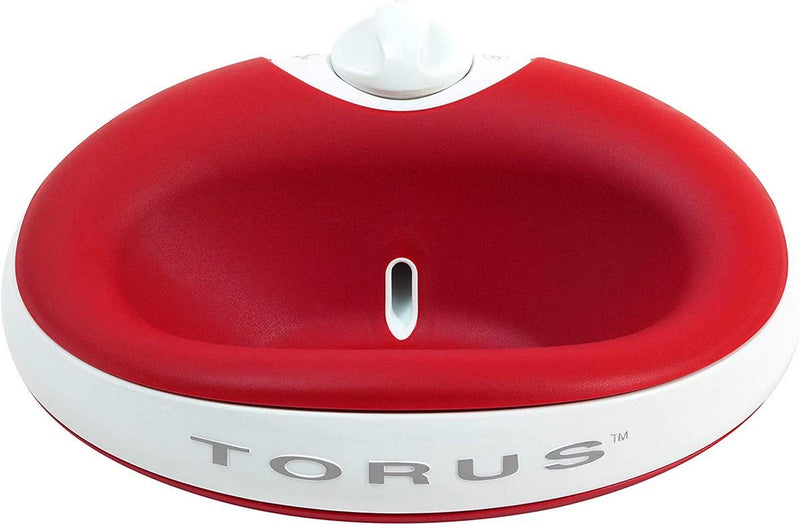 Torus Pet Mini Filtered Water Bowl - 1 Liter – Home and Travel Bowl - Autofill - Portable - Antimicrobial - BPA Free - Cat - Small Dog Red - BeesActive Australia