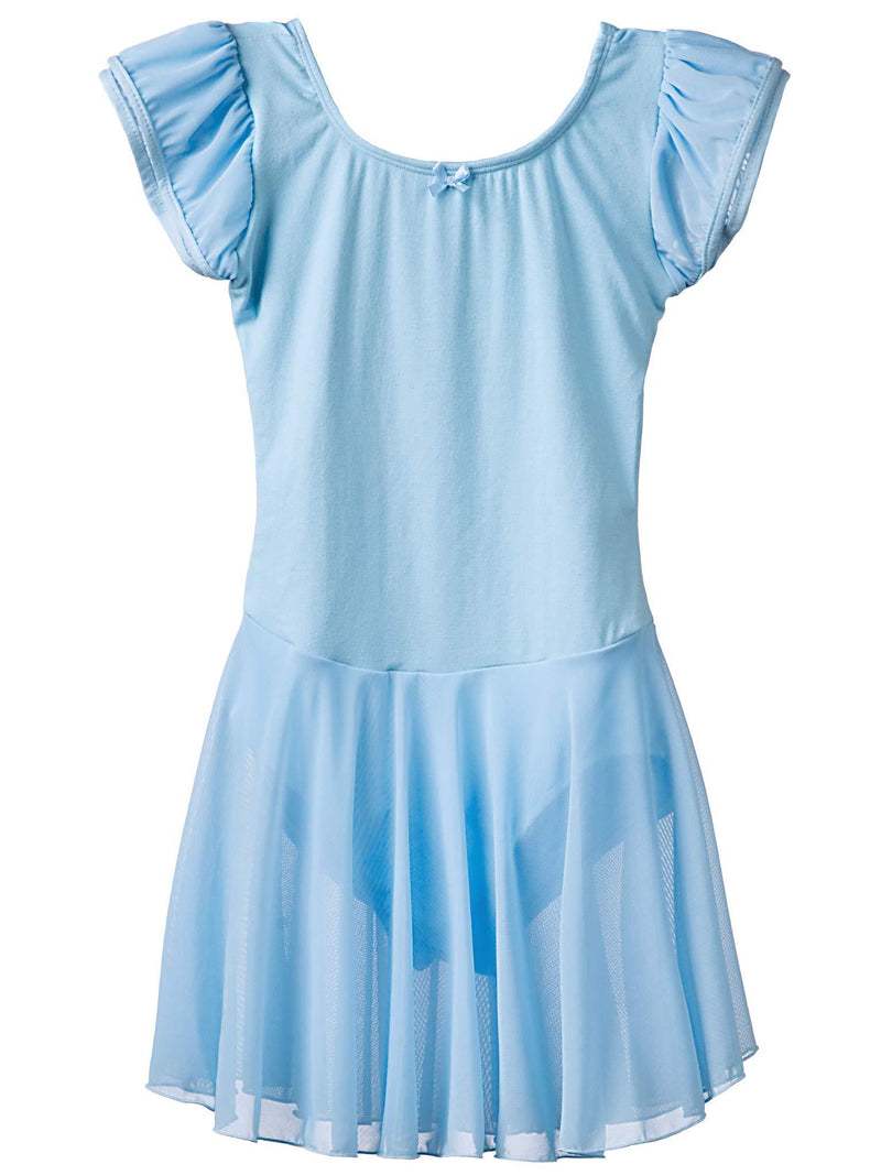 [AUSTRALIA] - Dancina Flutter Sleeve Skirted Leotard for Girls 2-3T Light Blue 