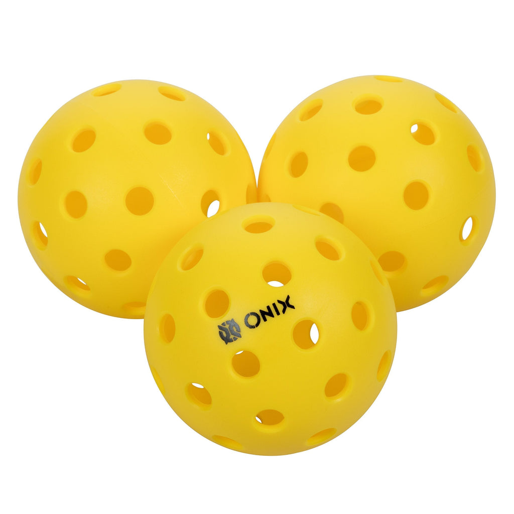 Onix Pure 2 Outdoor Pickleball Balls Specifically Designed and Optimized for Pickleball Yellow 3-Pack - BeesActive Australia