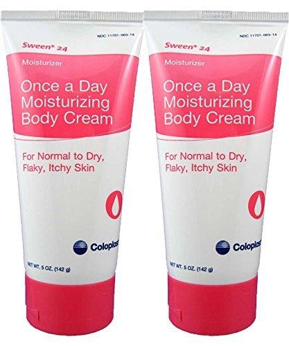 Coloplast Sween 24 Once a Day Moisturizing Body Cream For Normal, Dry, Flaky and Itchy Skin (2) 5oz Tubes 5 Ounce (Pack of 2) - BeesActive Australia