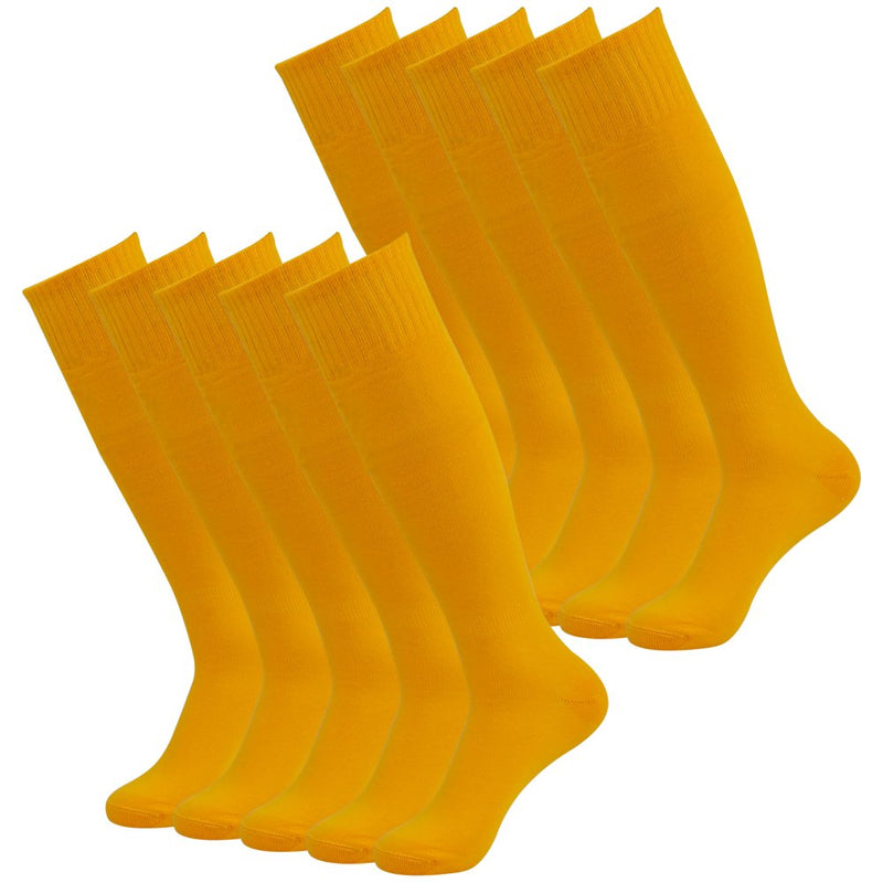 Soccer Baseball Softball Socks,Three street Unisex Knee High Solid Sport Tube Compression Football Socks 2-10 Pairs 006#10-pairs Orange Over Calf Compression Socks - BeesActive Australia