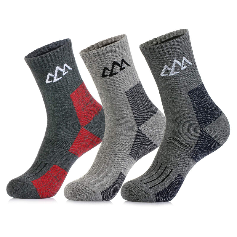 innotree 3 Pack Men's Full Cushioned Hiking Walking Socks, Quarter Crew Socks Men's Quarter - BeesActive Australia