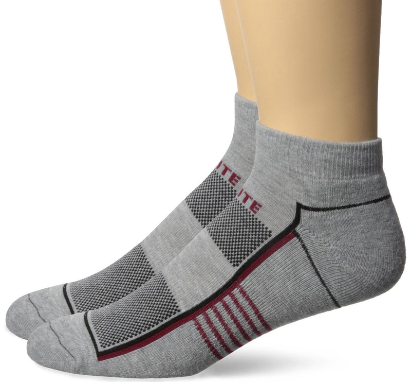 Top Flite Men's Sport Performance Tech Low Cut Ultra Dri Socks 2 Pair Pack Shoe Size: 9-13 Grey Heather - BeesActive Australia