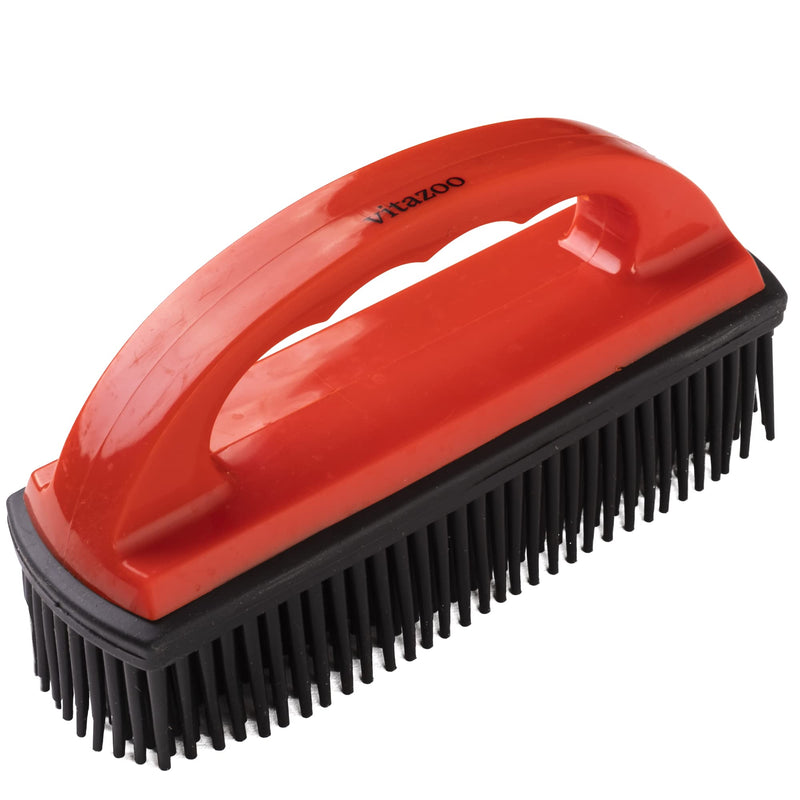 vitazoo Pet Hair Remover Brush for Couch & Carpet in Red/Black - Cat Hair Remover for Clothes with Soft Bristles - Dog Fur Remover for Car Interior and Home Furniture - BeesActive Australia