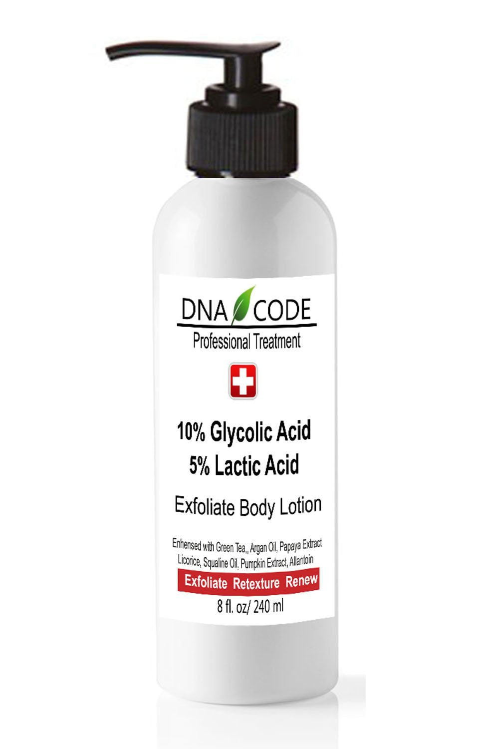 Magic Lotion- 10% Glycolic 5% Lactic Acid Exfoliatingl Body Lotion w/Green Tea, Argan Oil, Papaya, Licorice. 8 Fl Oz (Pack of 1) - BeesActive Australia