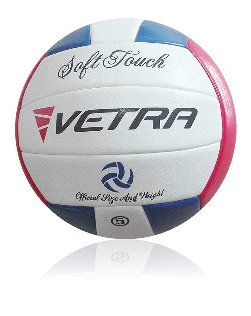 [AUSTRALIA] - VETRA Volleyball Soft Touch Volley Ball Official Size 5 Outdoor Indoor Beach Gym Game Ball New Blue/Red/White 