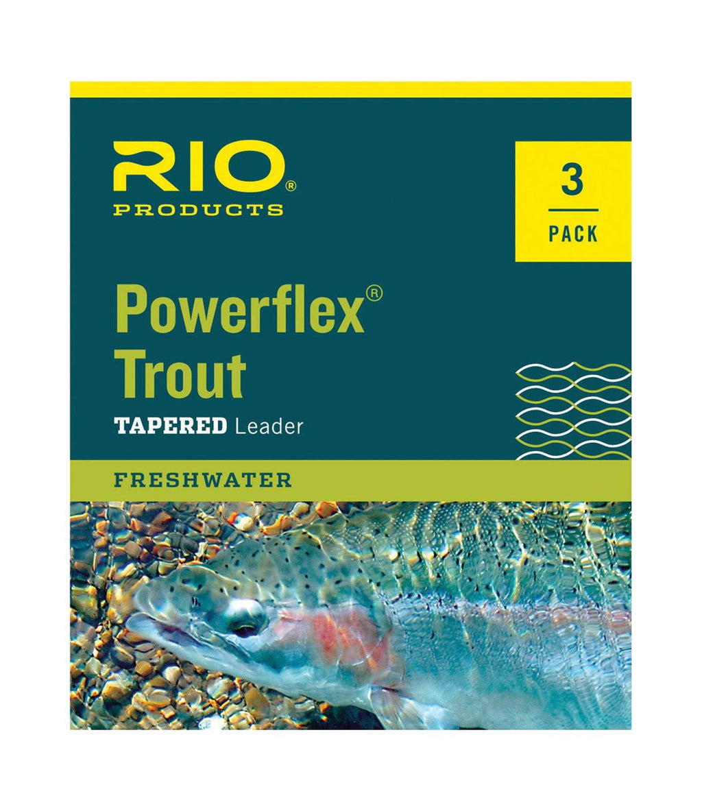 [AUSTRALIA] - RIO Fly Fishing Leaders Powerflex Knotless 7.5Ft 5X Leaders 3 Pack Fishing Line, Clear 