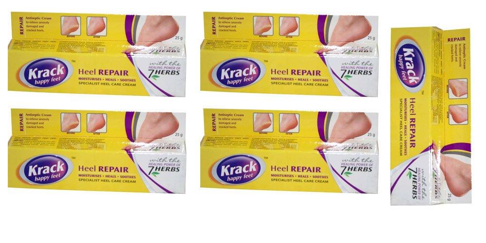 Pack of 5 - Krack Happy Feet Heel Repair Cream - 25g - BeesActive Australia