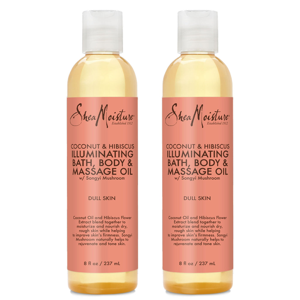 SheaMoisture Coconut & Hibiscus Bath, Body & Massage Oil, 8 Ounces - 2pc 8 Fl Oz (Pack of 2) - BeesActive Australia