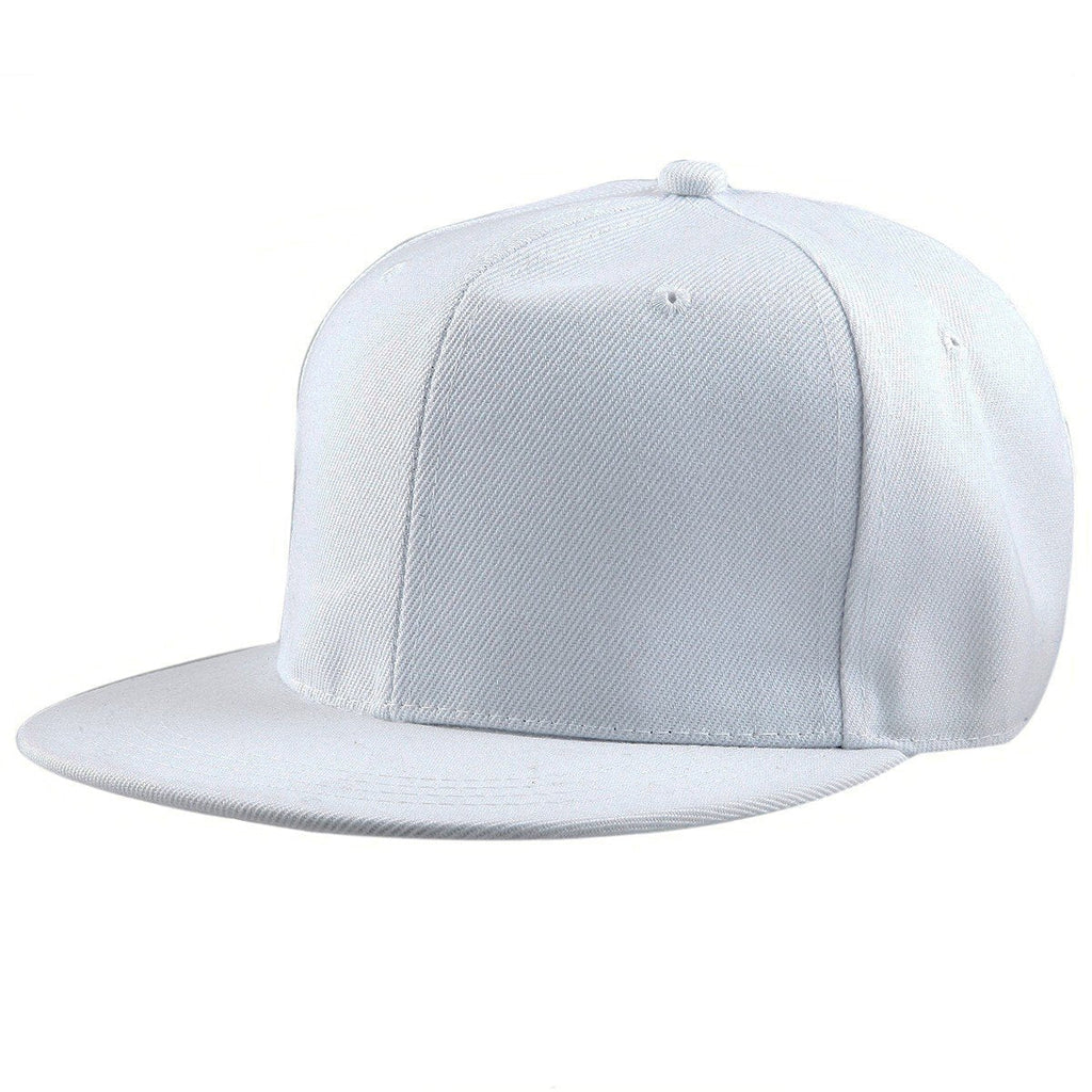 Samtree Women Men Snapback Hats,Patchwork Solid Color Flat Bill Baseball Cap 012-white - BeesActive Australia