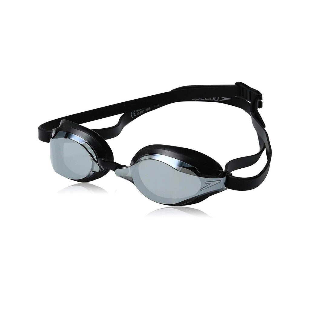 [AUSTRALIA] - Speedo Unisex-Adult Swim Goggles Speed Socket 2.0 Black/Silver Mirrored 