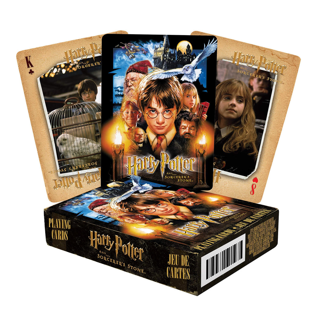 [AUSTRALIA] - AQUARIUS Harry Potter Playing Cards - Sorcerer's Stone Deck of Cards for Your Favorite Card Games - Officially Licensed Harry Potter Merchandise & Collectibles - Poker Size with Linen Finish 
