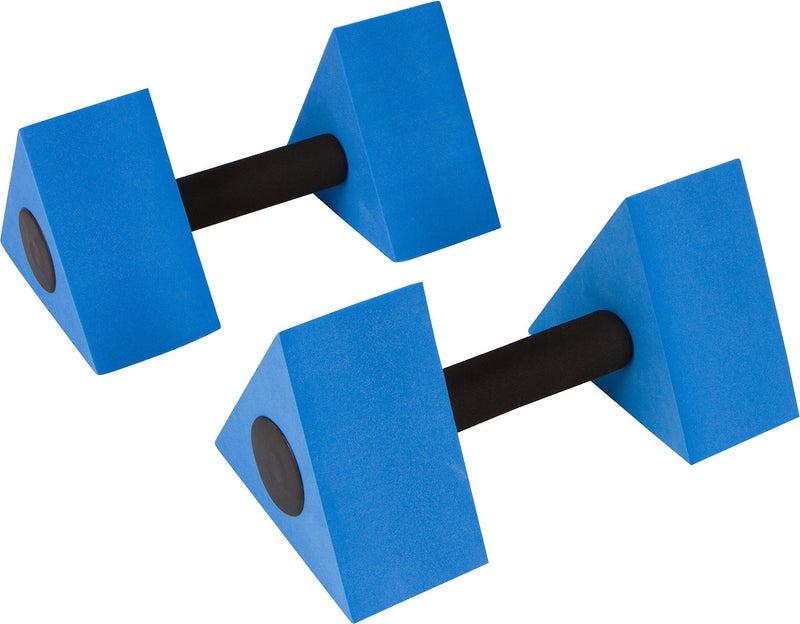 [AUSTRALIA] - Trademark Innovations 12" Triangular Aquatic Exercise Dumbells - Set of 2 - for Water Aerobics Blue 