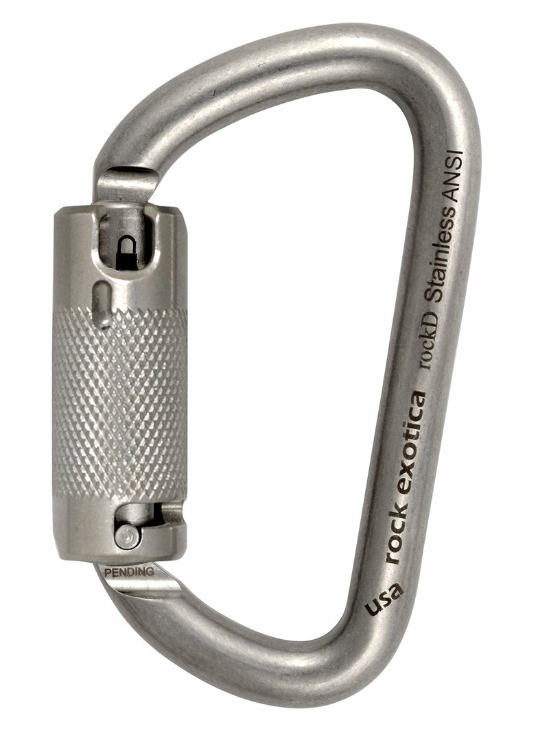 Rock Exotica rockD ANSI Stainless Steel Carabiner NFPA/ANSI - BeesActive Australia