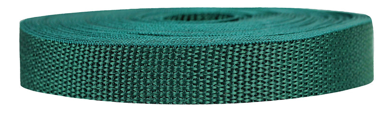 Strapworks Lightweight Polypropylene Webbing - Poly Strapping for Outdoor DIY Gear Repair, Pet Collars, Crafts – 3/4 Inch by 10, 25, or 50 Yards, Over 20 Colors Forest Green 3/4" x 25 yard - BeesActive Australia