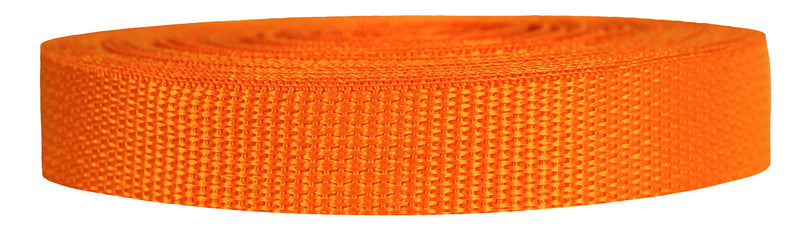 Strapworks Lightweight Polypropylene Webbing - Poly Strapping for Outdoor DIY Gear Repair, Pet Collars, Crafts – 3/4 Inch by 10, 25, or 50 Yards, Over 20 Colors Orange 3/4" x 10 yard - BeesActive Australia