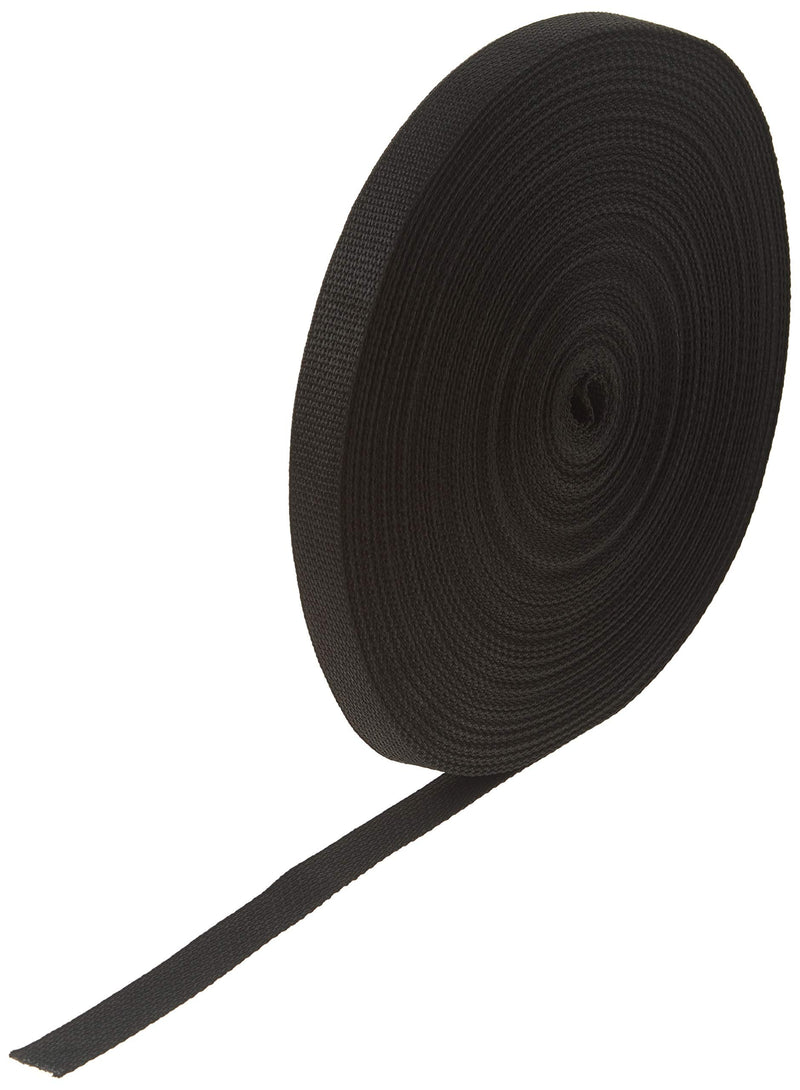 Strapworks Lightweight Polypropylene Webbing - Poly Strapping for Outdoor DIY Gear Repair, Pet Collars, Crafts – 3/4 Inch by 10, 25, or 50 Yards, Over 20 Colors Black 3/4" x 25 yard - BeesActive Australia