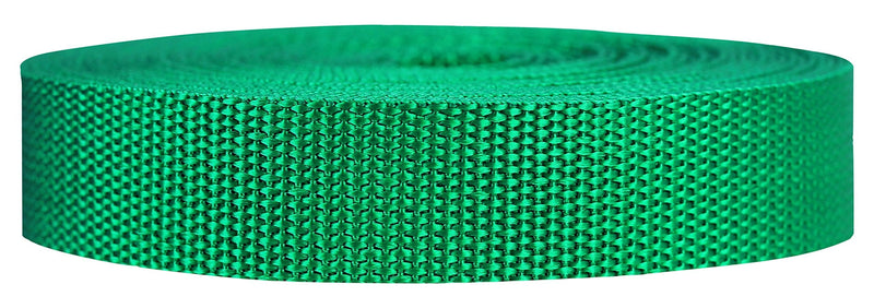 Strapworks Heavyweight Polypropylene Webbing - Heavy Duty Poly Strapping for Outdoor DIY Gear Repair 1" x 10 yard Kelly Green - BeesActive Australia