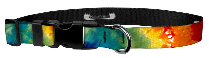 Fun Printed Dog Collar - Patterned Adjustable Dog Collars, Made in the USA - Wide Variety of Designs and Sizes 3/4" COLLAR MED Tie-Dye - BeesActive Australia