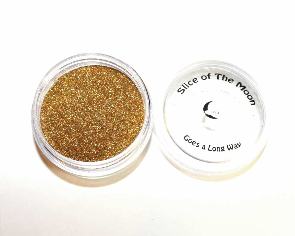 Slice Of The Moon: Holographic Gold Solvent Resistant Glitter Powder 20g – Cosmetic Grade Holo Gold Solv - BeesActive Australia