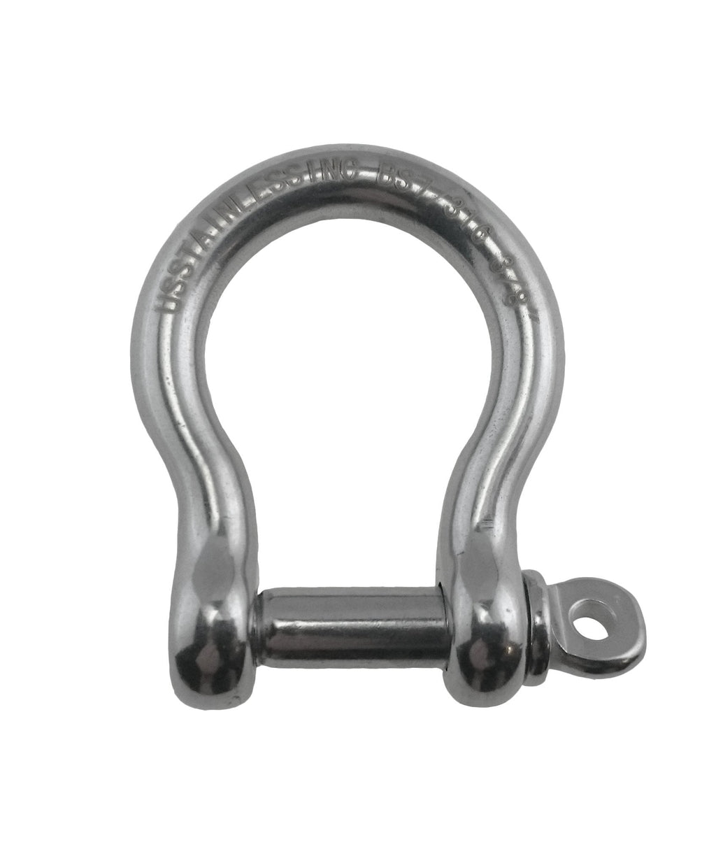 [AUSTRALIA] - Stainless Steel 316 Forged Bow Shackle 3/8" Marine Grade 