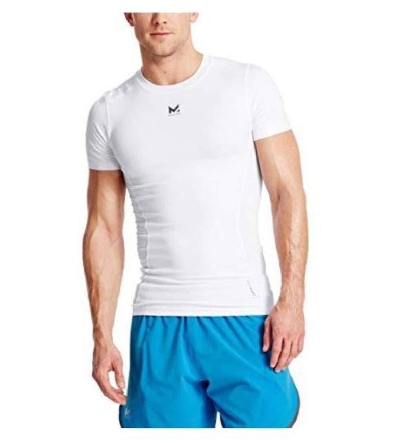 Mission Men's VaporActive Voltage Short Sleeve Compression Shirt Medium Bright White - BeesActive Australia
