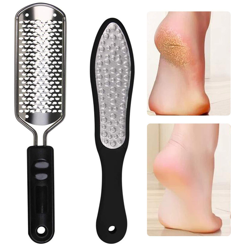 Oneleaf 2PCS Professional Pedicure Rasp Foot File Cracked Skin Corns Callus Remover for Extra Smooth and Beauty Foot - BeesActive Australia