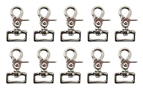 PRORIDER Hardware 10 Pcs 1" Trigger Snaps Swivel Clip Round Eye Steel Alloy 40374 - BeesActive Australia